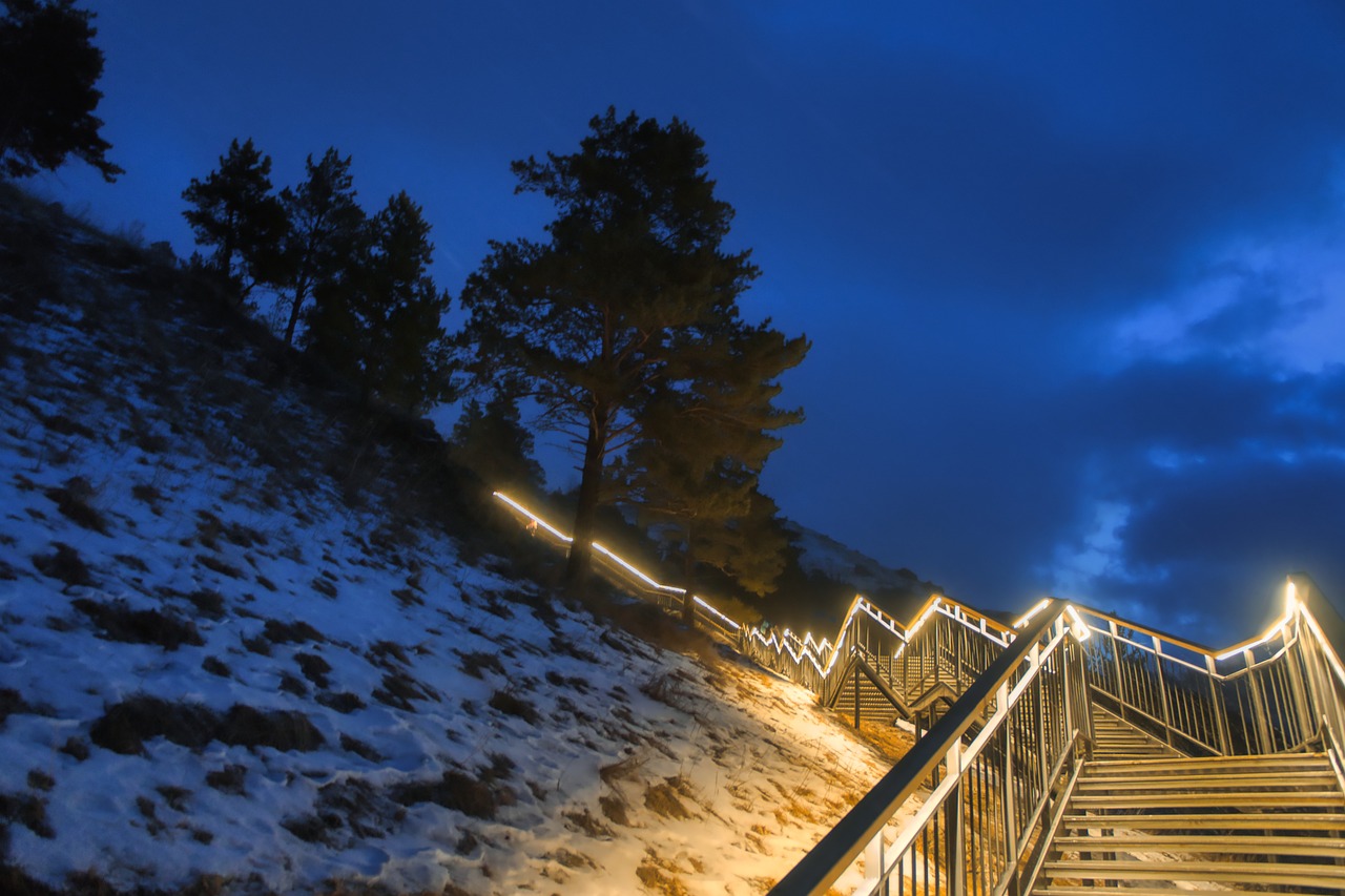 podświetlone balustrady