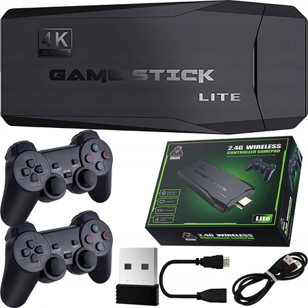 KONSOLA RETRO HDMI TV GRA TELEWIZYJNA 2 PADY +20000GIER EMULATOR PS1 + 64gb