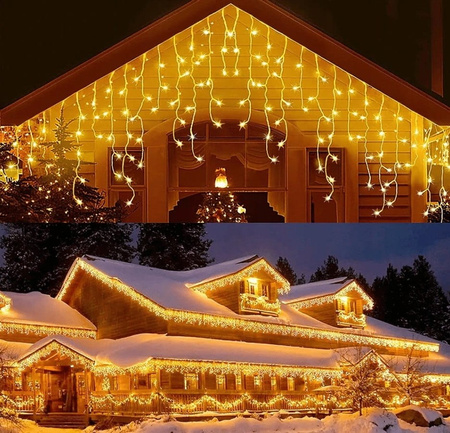 SOPLE 300LED LAMPKI ZEWNĘTRZNE IP44 2 kolory w 1 KURTYNA GIRLANDA FLASH