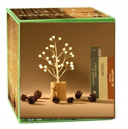 OZDOBA ŚWIĄTECZNA DRZEWKO LED PODŚWIETLANE XXL 35CM BOŻE NARODZENIE