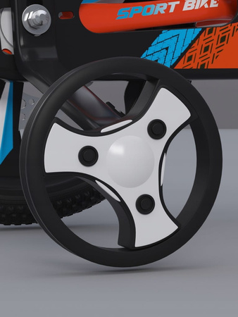 ROWER DZIECIĘCY ROWEREK 12 CALI LED HAMULCE TARCZOWE PROWADNIK AMORTYZATOR