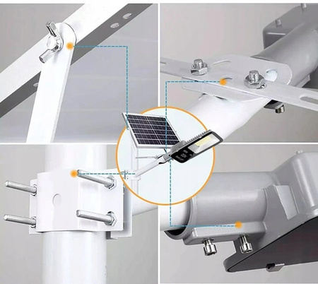DUŻA LAMPA SOLARNA LED ULICZNA ZEWNĘTRZNA MOCNA 5000W LATARNIA CZUJNIK