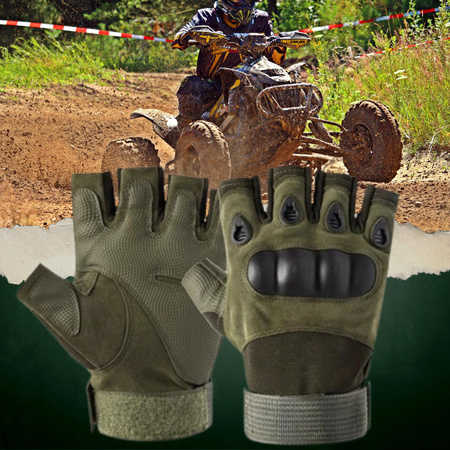 Rękawice Taktyczne Ochronne Usztywniane Ochrona kostek Bez palców rozmiar L