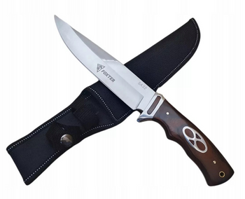 NÓŻ SZTYLET FINKA MYŚLIWSKI 31CM TAKTYCZNY STAL NIERDZEWNA 420 +POKROWIEC