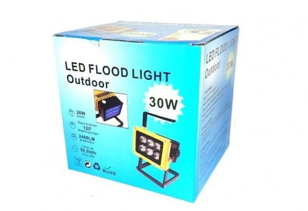 HALOGEN PRZENOŚNY LAMPA LED AKUMULATOR 30W LAMPA