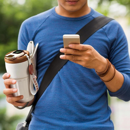 KUBEK TERMICZNY NA KAWĘ HERBATE SMART BIDON Z WYŚWIETLACZEM 500ML