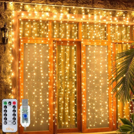 lampki led drucik kurtyna 300 led zewnetrzna wewnetrzna USB NA PRAD