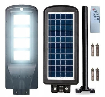 DUŻA LAMPA SOLARNA LED ULICZNA ZEWNĘTRZNA MOCNA 700W LATARNIA CZUJNIK