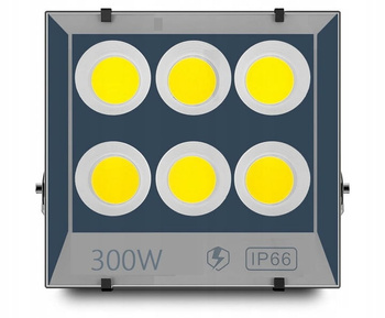HALOGEN LED NA ZEWNĄTRZ DO OGRODU GARAŻU BUDOWY HALI 300W WODOODPORNY