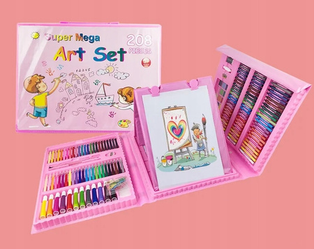 ZESTAW ARTYSTYCZNY DLA DZIECI DO MALOWANIA RYSOWANIA XXL 210 EL