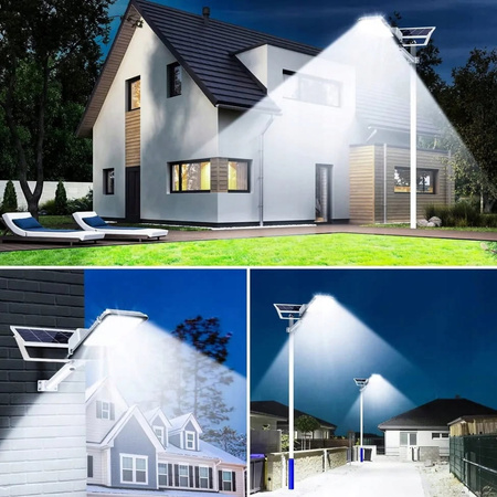 LATARNIA OGRODOWA LAMPA SOLARNA NA SŁUP MOCNA 800W PANEL ULICZNA 146LED