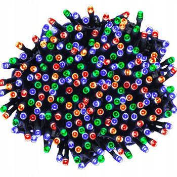 LAMPKI CHOINKOWE 100LED RGB FLASH WEWNĘTRZNE 9m 8 funkcji