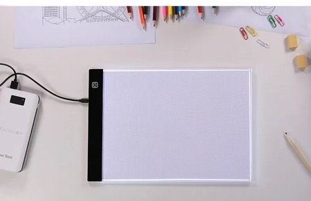 TABLICA DESKA A4 LED PODŚWIETLANA DO SZKICU PRZENOŚNA KREŚLARSKA WERSJA XL