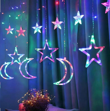GIRLANDA LED NA BOŻE NARODZENIE RGB DŁUGA 400cm RGB NA BALKON OKNO