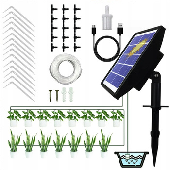 SOLARNY SYSTEM NAWADNIANIA ROŚLIN WARZYW AUTOMATYCZNY 15M OGRODU STEROWNIK