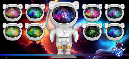 ASTRONAUTA PROJEKTOR DO POKOJU DZIECI KOSMOS RZUTNIK GWIAZD PILOT PREZENT