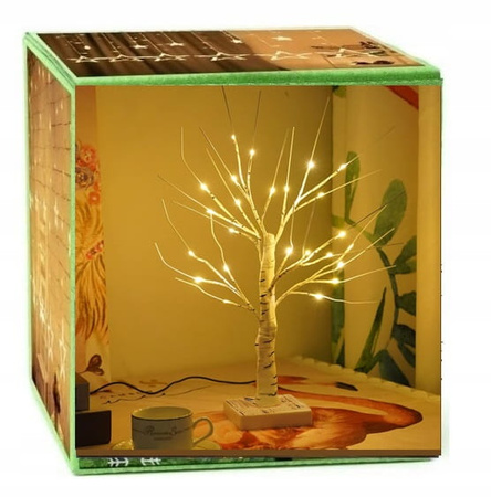 OZDOBA ŚWIĄTECZNA DRZEWKO LED PODŚWIETLANE XXL 60CM BOŻE NARODZENIE