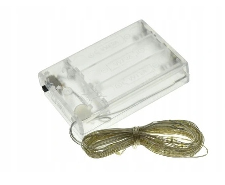 LAMPKI DRUCIKI 50 LED na baterie kolorowe drucik GIRLANDA NA STROIK RGB 5M