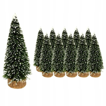 CHOINKI ZIELONE ZESTAW CHOINEK 10x OZDOBA DEKORACJA BOŻE NARODZENIE 11CM