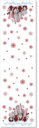 Bieżnik na stół obrus 40x120 świąteczny BOŻE NARODZENIE SKRZATY