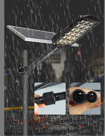 LAMPA ULICZNA LED SOLARNA 100W - PRZEMYSŁOWY MODEL Z BATERIĄ 20 Ah