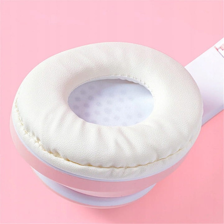 SŁUCHAWKI NAUSZNE LED KOCIE USZY IDEALNE NA PREZENT DLA DZIECKA DZIECI