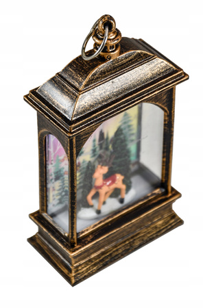 LAMPION LATARENKA LED OZDOBA ŚWIĄTECZNA LED RENIFER BOŻE NARODZENIE