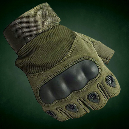 Rękawice Taktyczne Ochronne Usztywniane Ochrona kostek Bez palców rozmiar L