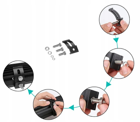 PANEL LED LAMPA ROBOCZA 80cm HALOGEN 660W 12-24V CREE BAR 66000LM