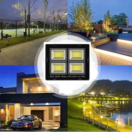 Mocna Lampa Halogen LED Certyfikat Naświetlacz 200w