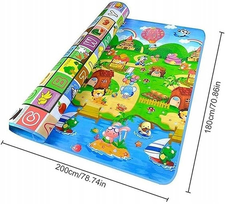 GRUBA MATA DWUSTRONNA PIANKOWA 200X180CM TERMICZNA ZWIJANA GRUBA XXL