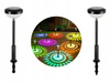 LAMPKA OGRODOWA SOLARNA WBIJANA LED MOZAIKA RGB LAMPA DEKORACYJNA 2 SZTUKI