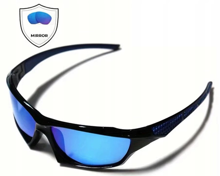 OKULARY ROWEROWE SPORTOWE PRZECIWSŁONECZNE MĘSKIE UV400 KAT.2 POLARYZACJA