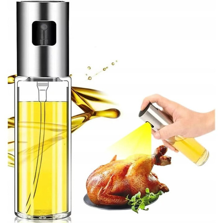 BUTELKA NA OLEJ ZE SPRYSKIWACZEM 100ML NA OLIWĘ OCET Z ROZPYLACZEM SZKLANY