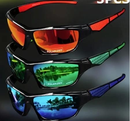 OKULARY ROWEROWE SPORTOWE PRZECIWSŁONECZNE MĘSKIE UV400 KAT.2 POLARYZACJA