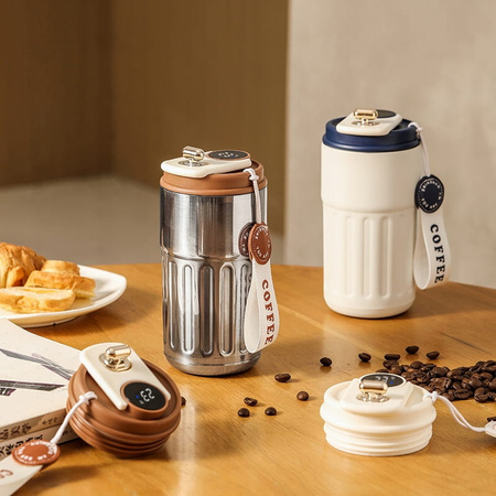KUBEK TERMICZNY NA KAWĘ HERBATE SMART BIDON Z WYŚWIETLACZEM 500ML