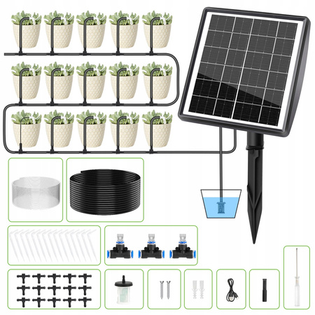 SOLARNY SYSTEM NAWADNIANIA ROŚLIN WARZYW AUTOMATYCZNY 15M OGRODU STEROWNIK