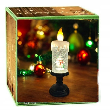 OZDOBA ŚWIĄTECZNA ŚWIECA LED PODŚWIETLANA XXL 31CM BOŻE NARODZENIE SWIECZKA