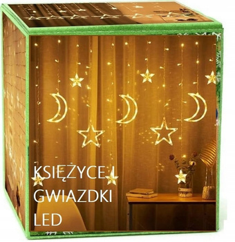 KURTYNA ŚWIETLNA LED LAMPKI ZEWNETRZNA 4M NA OKNO WEWNETRZNA BALKON