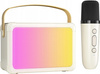 PRZENOSNY GŁOŚNIK BLUETOOH KARAOKE + 2 MIKOROFONY PANEL LED PODŚWIETLENIE