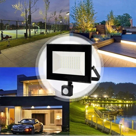 Lampa Naświetlacz LED 50W Z CZUJNIK RUCHU PREMIUM