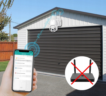 KAMERA ZEWNĘTRZNA OBROTOWA WIFI IP 4x ZOOM SD 5Mpx