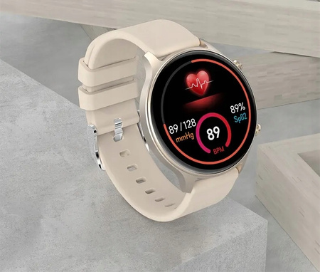 KOBIECY SMARTWATCH DLA DZIEWCZYNY PREZENT AMOLED BRANSOLETA SILIKON SMART