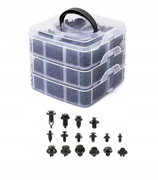 ZESTAW UNIWERSALNE SPINKI KOŁKI KLIPSY SAMOCHODOWE DO TAPICERKI 620szt