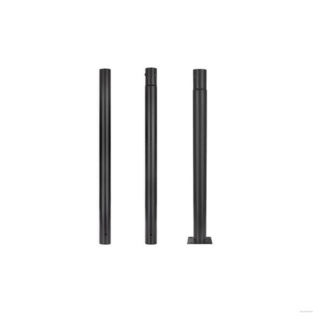 Słup maszt oświetleniowy 3m 76mm 15x15cm czarny