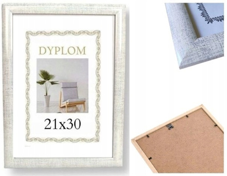 RAMKA A4 NA DYPLOM CERTYFIKAT 21x30 ZDJĘCIA NA ŚCIANĘ DO ZAWIESZENIA B4