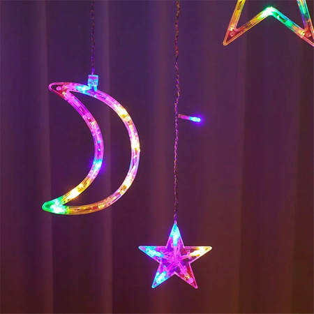 GIRLANDA LED NA BOŻE NARODZENIE RGB DŁUGA 400cm RGB NA BALKON OKNO
