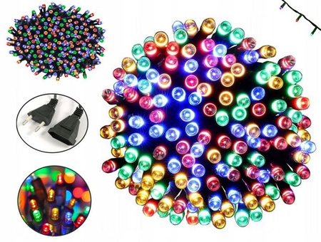 LAMPKI LED CHOINKOWE 500 BOŻE NARODZENIE IP44 ZEWNĘTRZNE WEWNĘTRZNE KOLORY