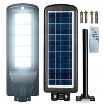 DUŻA LAMPA SOLARNA LATARNIA 1800W ULICZNA OGRODOWA PILOT Z CZUJNIKIEM RUCHU