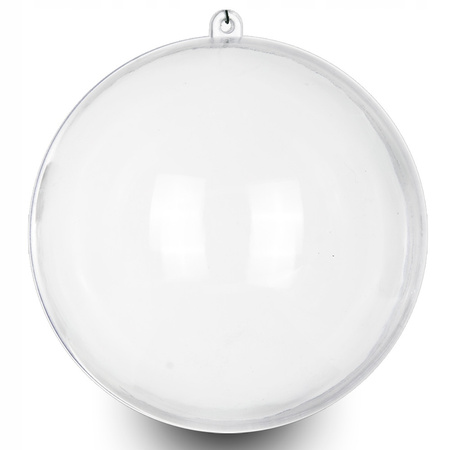 ZESTAW BOMBEK AKRYLOWYCH 10x OTWIERANE 8CM BOMBKI PRZEŹROCZYSTE